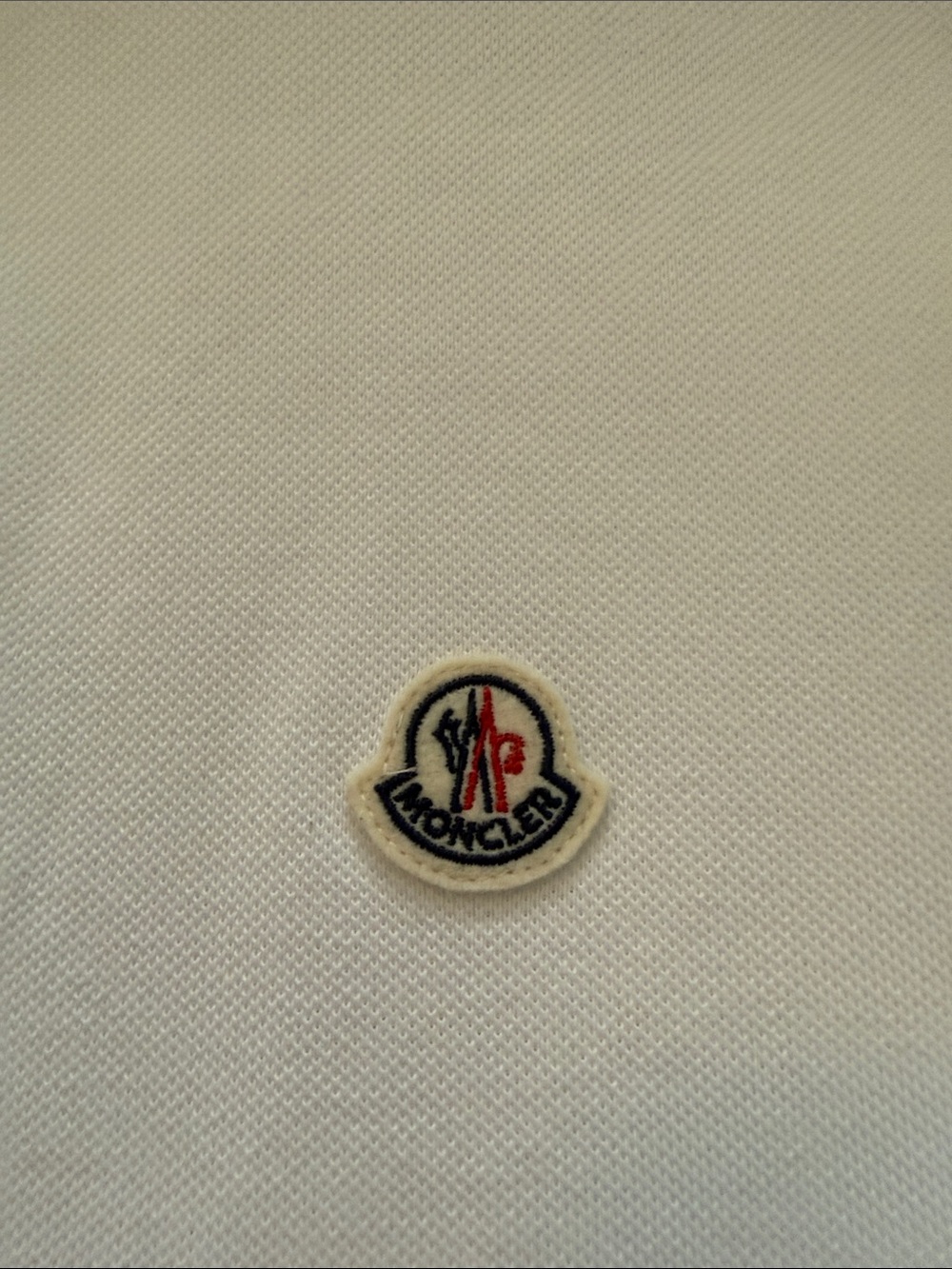 Moncler White Polo with Red and Navy Trim - Picture 3 of 9